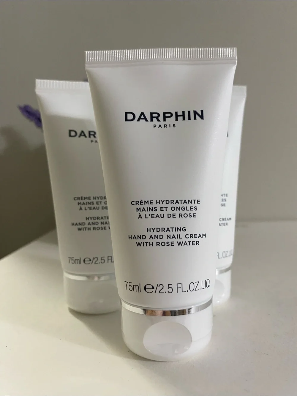 LOTS OF 3 Darphin Hydrating Hand And Nail Cream With Rose Water, 3x 2.5 OZ